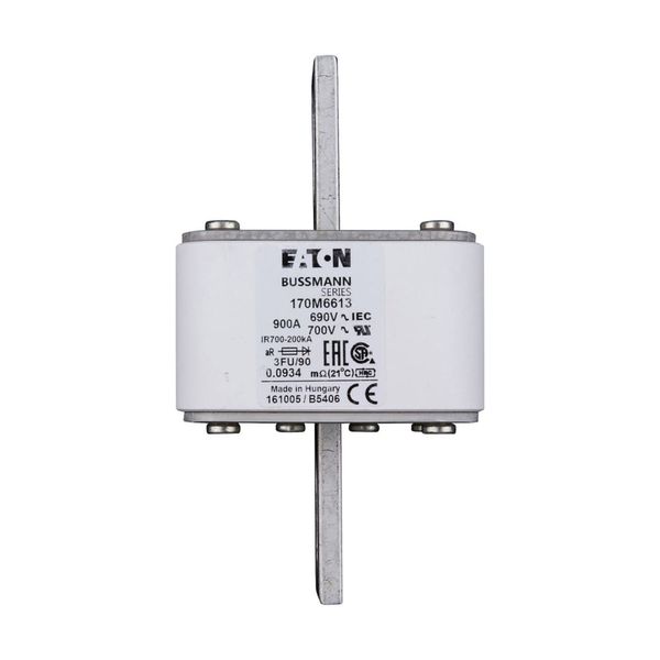 Fuse-link, high speed, 900 A, AC 690 V, size 3, 76 x 92 x 135 mm, aR, IEC, UL image 6