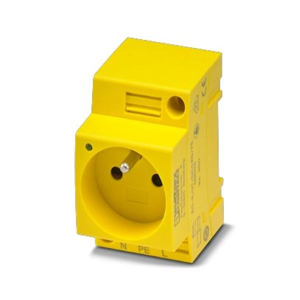 Socket outlet for distribution board Phoenix Contact EO-E/UT/SH/LED/YE 250V 6A AC image 3