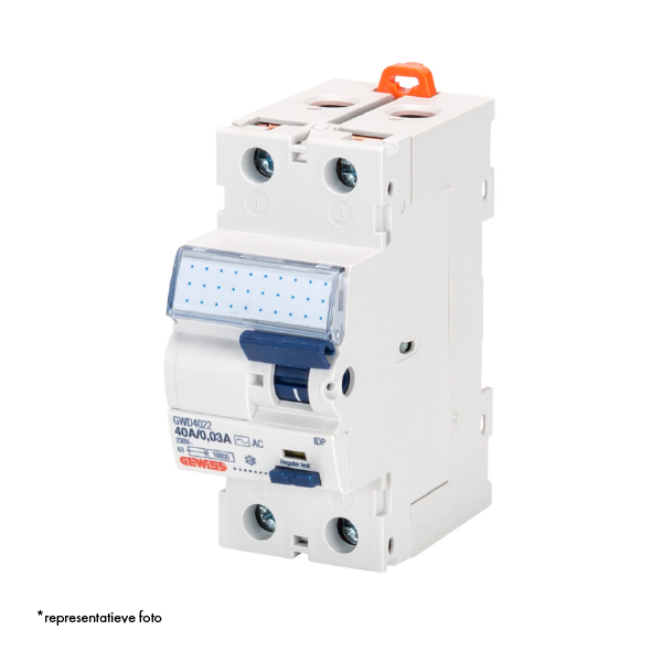 RESIDUAL CURRENT CIRCUIT BREAKER - IDP - 2P 40A TYPE A INSTANTANEOUS Idn=0,3A - 2 MODULES image 2