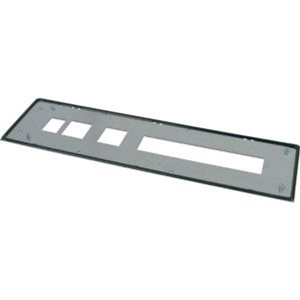 Front plate, steel, sealed, H=150mm, grey image 2