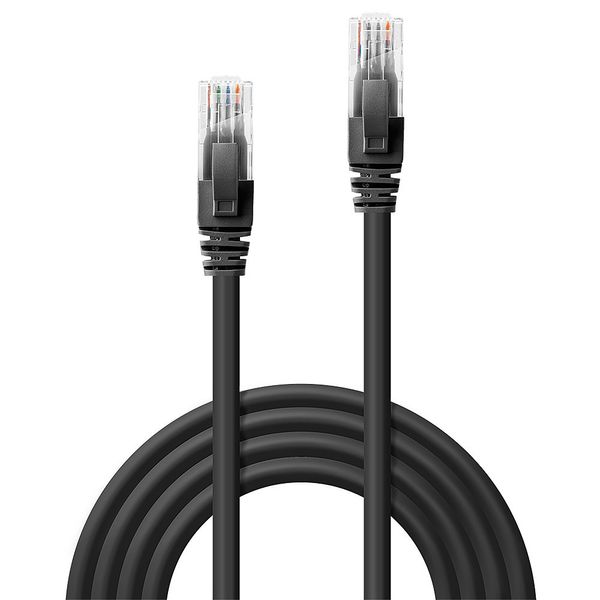 0.5m Cat.6 U/UTP Network Cable, Black RJ45, M/M, 250MHz, Copper image 2