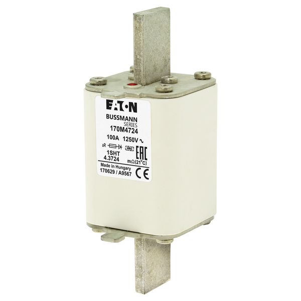 Fuse-link, high speed, 100 A, AC 1250 V, size 1, 53 x 63 x 135 mm, aR, IEC, single indicator image 4