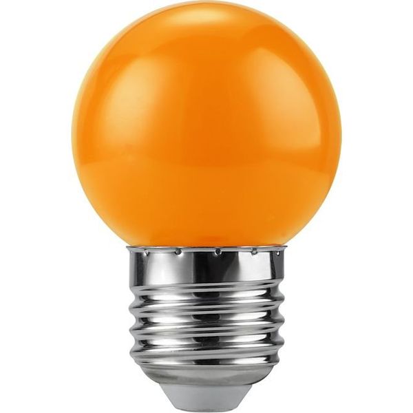 LED E27 Ball G45x68 230V 1W 320° AC Orange Non-Dim image 1