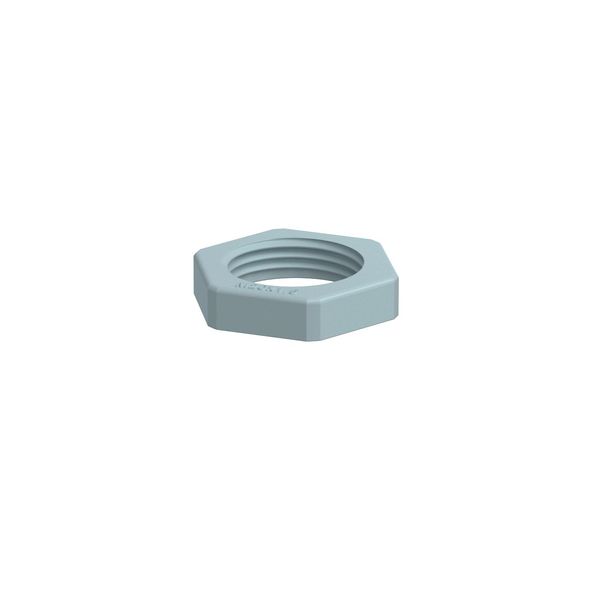 116 M20 SGR PA  Lock nut, M20, silver gray Polyamide image 1