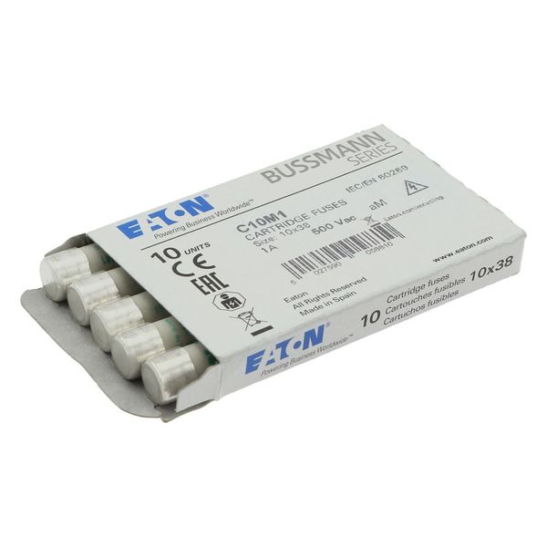 Fuse-link, LV, 1 A, AC 500 V, 10 x 38 mm, aM, IEC image 13