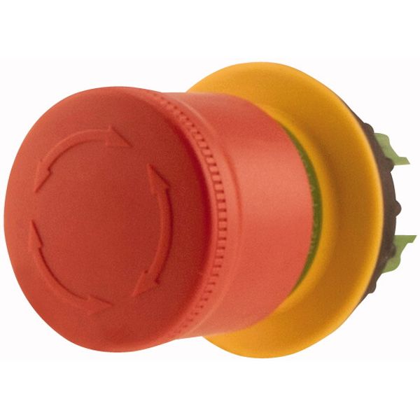 Emergency stop/emergency switching off pushbutton, RMQ-Titan, Mushroom-shaped, 30 mm, Non-illuminated, Turn-to-release function, Red, yellow image 4