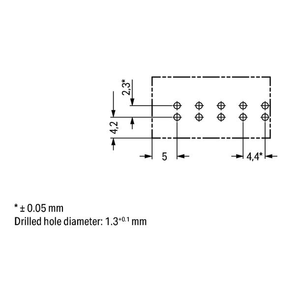 Socket for PCBs straight 5-pole light green image 4