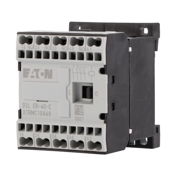 Contactor relay, 24 V DC, N/O = Normally open: 4 N/O, Spring-loaded terminals, DC operation image 6