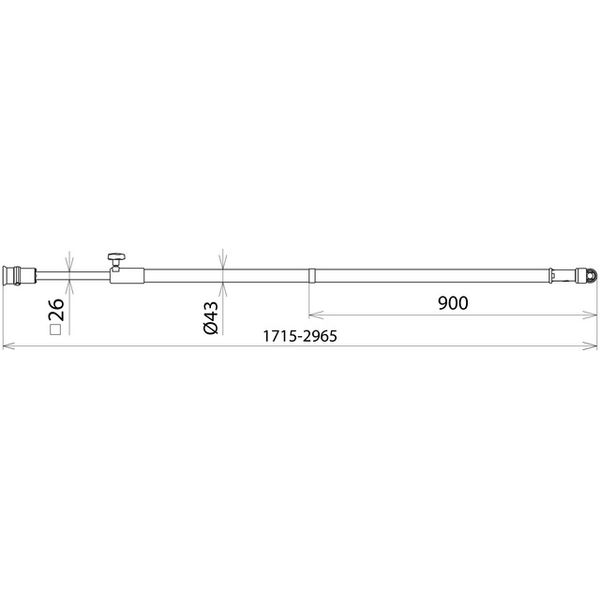 Earthing rod T pin shaft (small) telescopic w. bayonet coupl. 1790-304 image 2