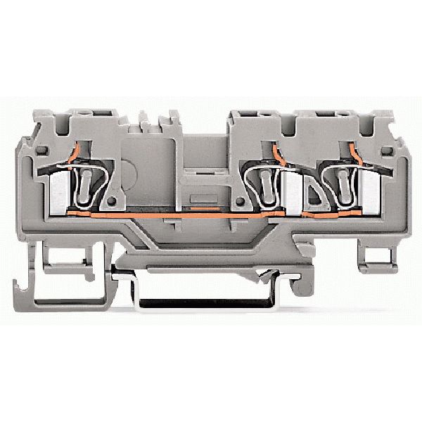 3-conductor through terminal block 4 mm² with test port orange image 1