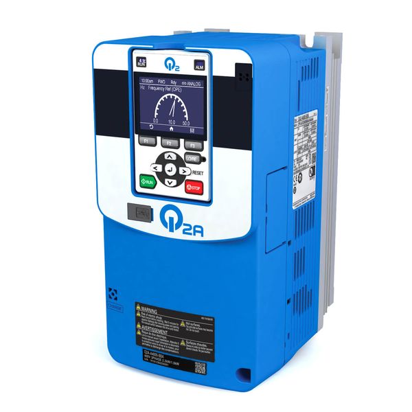 Inverter Q2A, 200 V, ND: 56 A / 15 kW, HD: 47 A / 11 kW, IP20, max. ou image 2