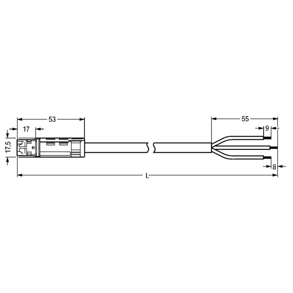 pre-assembled connecting cable Eca Plug/open-ended brown image 6