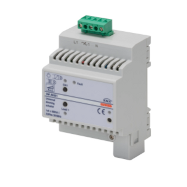 UNIVERSAL DIMMER ACTUATOR - 1 CHANNEL - 500VA - KNX - IP20 - 4 MODULES - DIN RAIL MOUNTING image 1