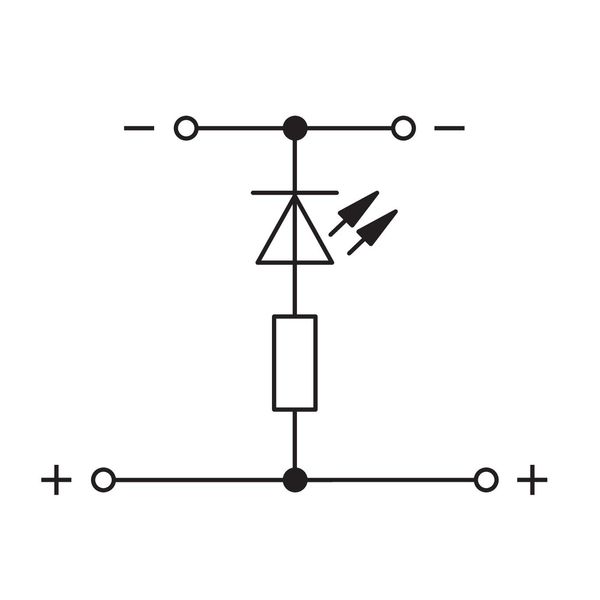 Component terminal block double-deck LED (red) gray image 3