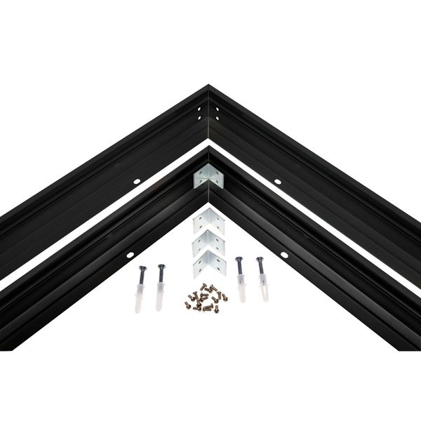 Frame to mounted fixture surface luminaire  ALGINE 600x600mm black image 1