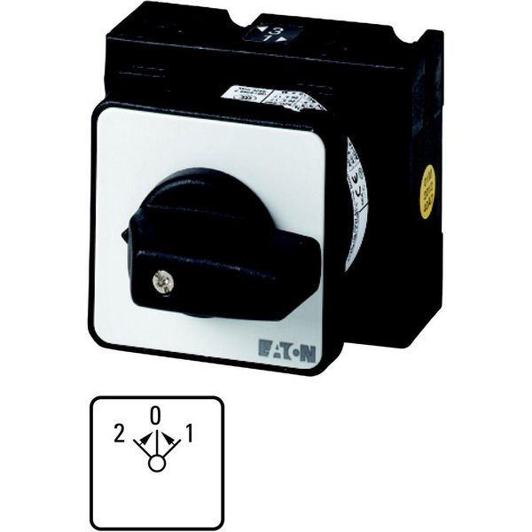 Changeoverswitches, T0, 20 A, flush mounting, 1 contact unit(s), Contacts: 2, 45 °, momentary, With 0 (Off) position, with spring-return from both dir image 5