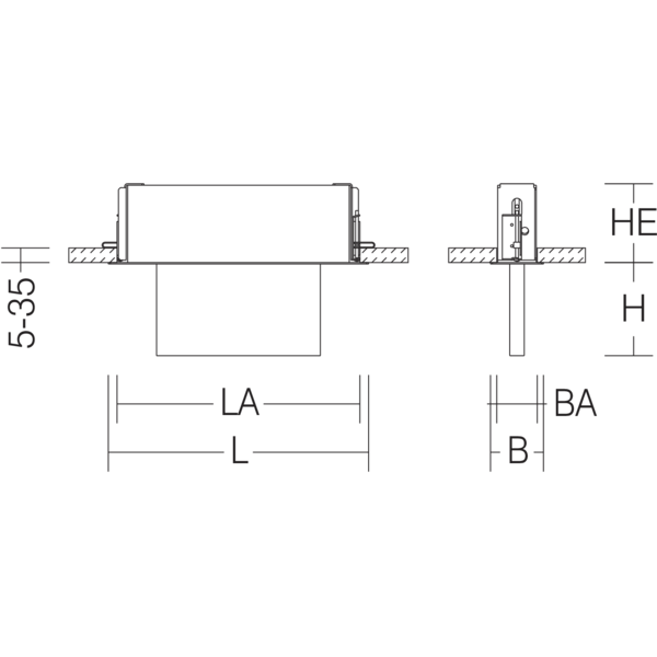 HALYXX, 4,7 W, aluminium, on/off Recessed ceiling luminaires, L 270 B  image 4