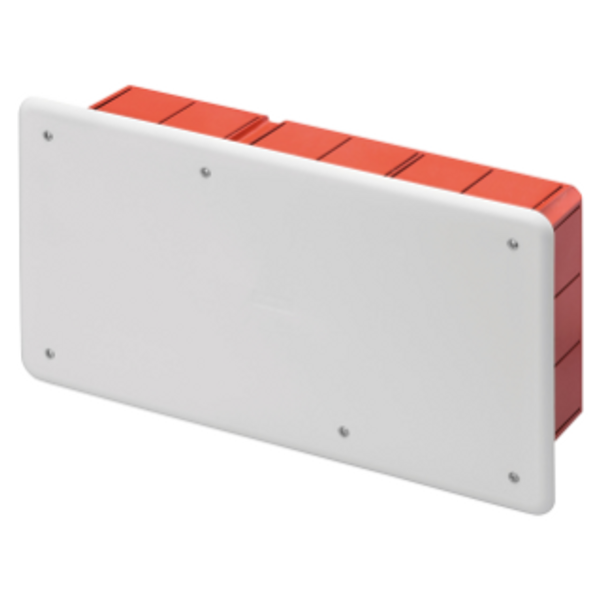 JUNCTION AND CONNECTION BOX - FOR BRICK WALLS - WITH DIN RAIL - DIMENSIONS 294X152X75 - WHITE LID RAL9016 image 1