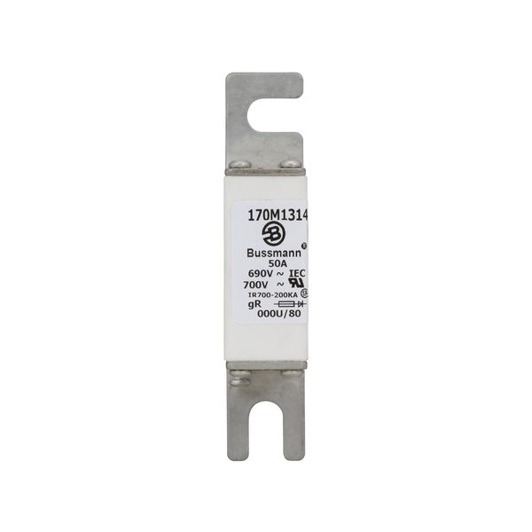 Fuse-link, high speed, 80 A, AC 690 V, DIN 000, 21 x 40 x 100 mm, aR, DIN, IEC image 8