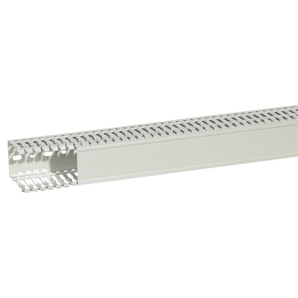 Cable ducting (base + cover) Transcab - 60x80 mm - light grey halogen free image 1