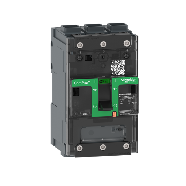 Switch disconnector, ComPacT NSXm 100NA, 3 poles, thermal current Ith 100A, EverLink lugs image 4