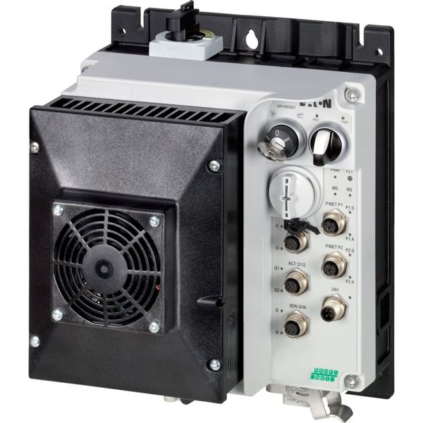 Speed controllers, 8.5 A, 4 kW, Sensor input 4, Actuator output 2, 180/207 V DC, PROFINET, HAN Q4/2, with manual override switch, with fan image 4