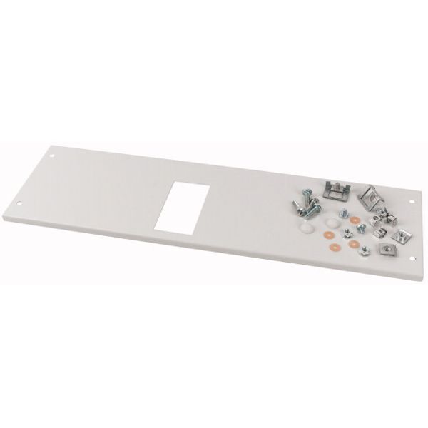 Front cover, +mounting kit, for NZM1, horizontal, 4p, HxW=150x425mm, grey image 1