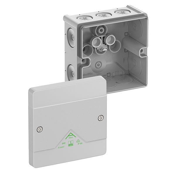 Junction box, Type of protection IP66, max. 4², Impact strength IK07, Protection class II, Ui 1000V AC, Ui 1000V DC, DLG, VDE, Halogen free image 1