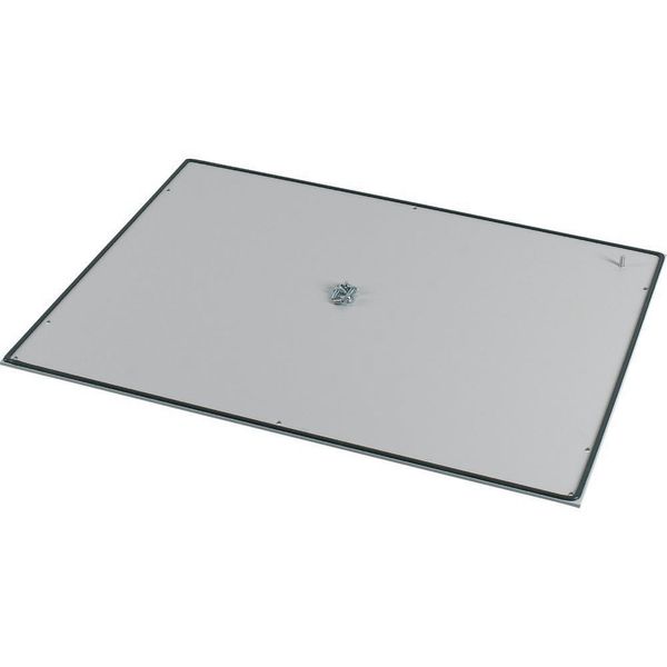 Bottom-/top plate, closed Aluminum, for WxD = 1000 x 400mm, IP55, grey image 2