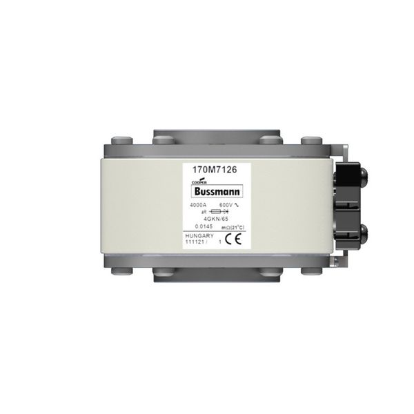 Fuse-link, high speed, 4000 A, AC 600 V, size 4, 105 x 120 x 67 mm, aR, IEC, single indicator image 27