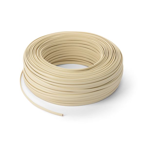 FLAT TELEPHONE CABLE 4 POLES IVORY image 1