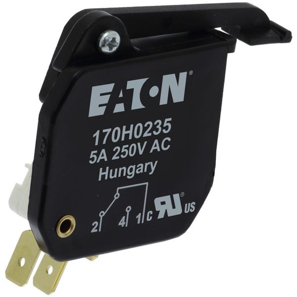 Microswitch, high speed, 2 A, AC 250 V, type T indicator, 6.3 x 0.8 lug dimensions, 00 to 3 with bent tags image 6
