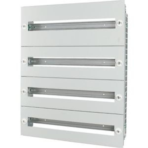 Mounting insert with steel front plates HxW=1149x800mm, 6 rows image 2