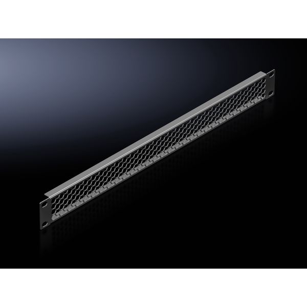 Vent trim panel 482.6 mm (19"), 1 U, RAL 9005 image 3