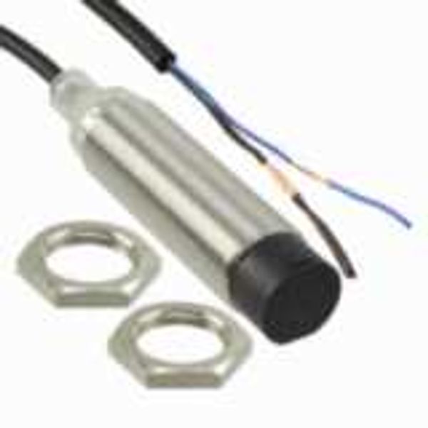 Proximity sensor, inductive, nickel-brass, long body, M18, unshielded, image 1