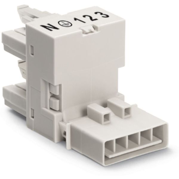 h-distribution connector 5-pole Cod. A white image 2