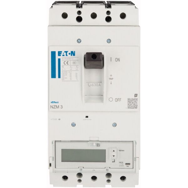 NZM3 PXR25 circuit breaker - integrated energy measurement class 1, 630A, 3p, Screw terminal image 1