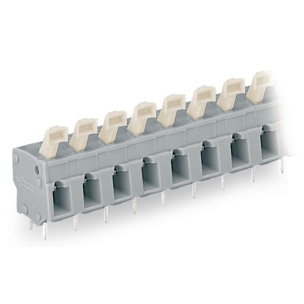 PCB terminal block push-button 2.5 mm² light gray image 1