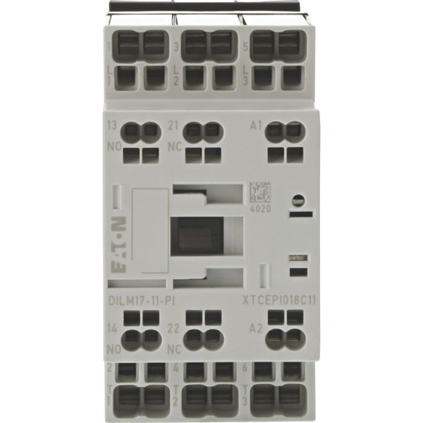 Contactor, 3 pole, 380 V 400 V 8.3 kW, 1 N/O, 1 NC, 42 V 50 Hz, 48 V 60 Hz, AC operation, Push in terminals image 6