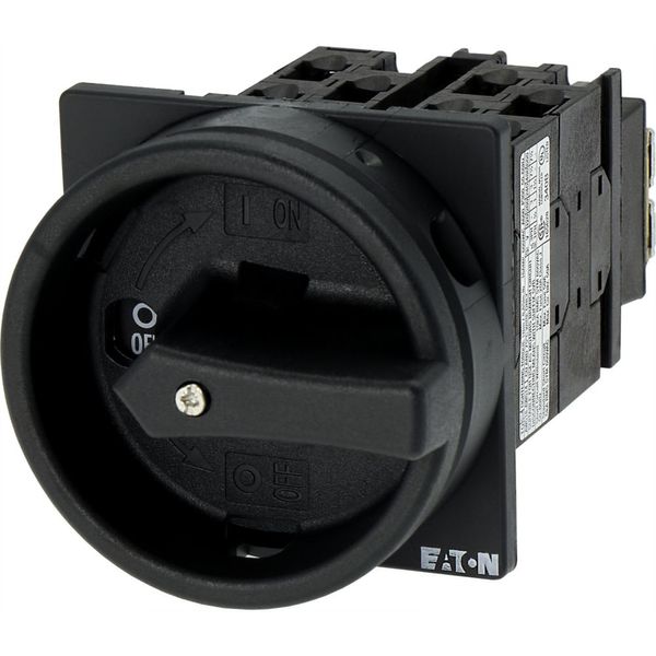 Main switch, T0, 20 A, flush mounting, 4 contact unit(s), 8-pole, STOP function, With black rotary handle and locking ring, Lockable in the 0 (Off) po image 20