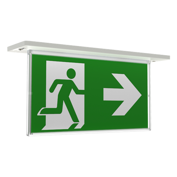 Razzo Lithium Recessed Exit Sign Maintained / Non-Maintained White image 3