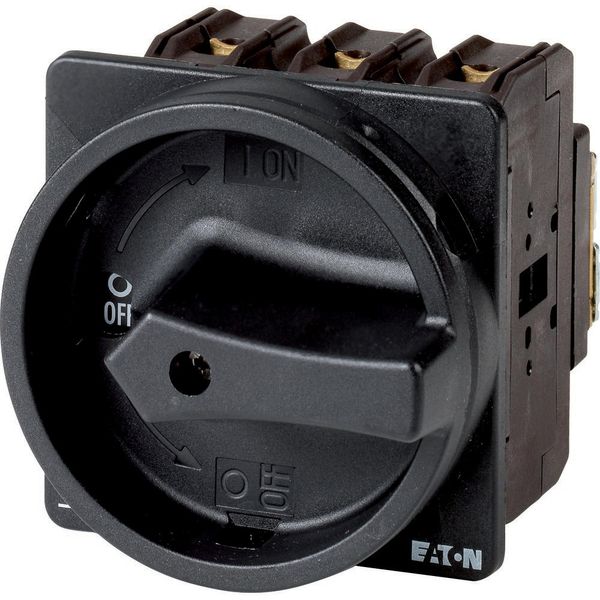 Main switch, P3, 100 A, flush mounting, 3 pole, 1 N/O, 1 N/C, STOP function, With black rotary handle and locking ring, Lockable in the 0 (Off) positi image 6