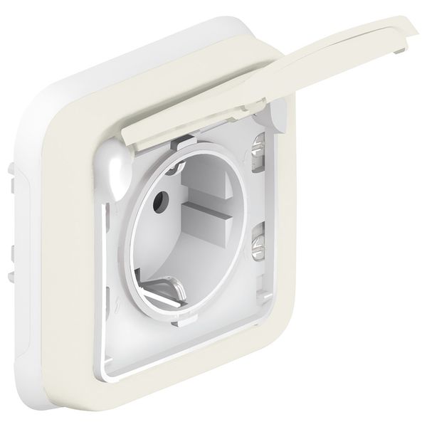 Socket outlet Plexo IP 55 - German std - 2P+E - flush mounting - white image 1