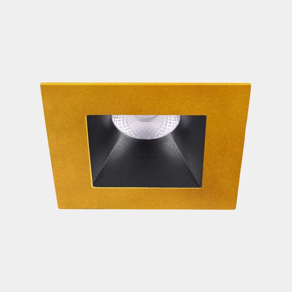 Downlight Play Deco Symmetrical Square Fixed 6.4W LED warm-white 2700K CRI 90 14.3º ON-OFF Gold/Black IP54 523lm image 1