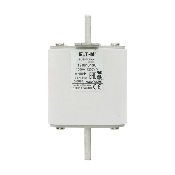 Fuse-link, high speed, 1000 A, AC 1250 V, size 3, 76 x 90 x 139 mm, aR, DIN, IEC, type T indicator image 9