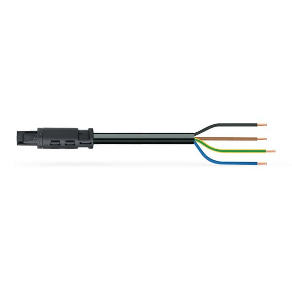 pre-assembled connecting cable;Eca;Socket/open-ended;black image 2