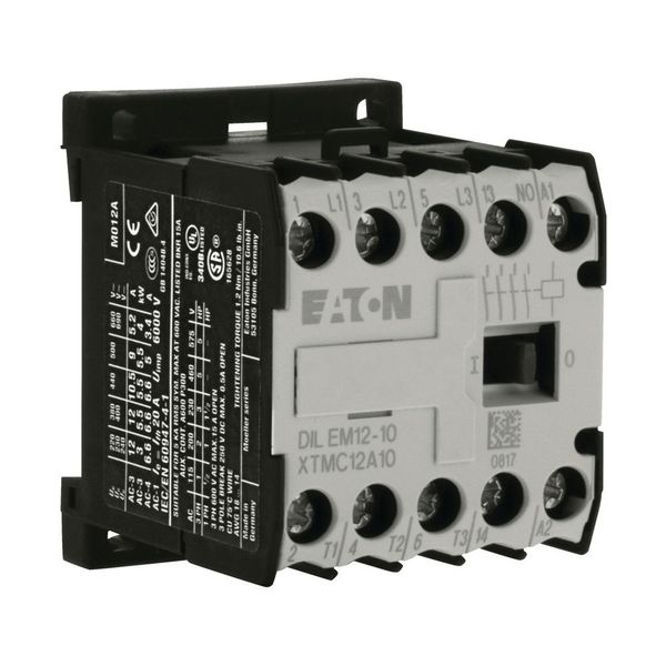 Contactor, 230 V 50/60 Hz, 3 pole, 380 V 400 V, 5.5 kW, Contacts N/O = Normally open= 1 N/O, Screw terminals, AC operation image 15