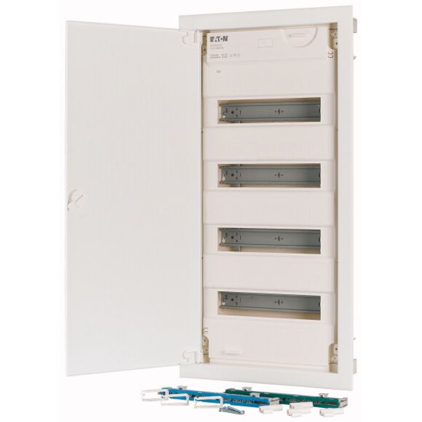 Hollow wall compact distribution board, 4-rows, super-slim sheet steel door image 3