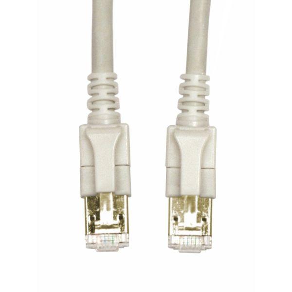 LED Patchcord RJ45 shielded, Cat.6a 10GB, LS0H, grey, 2.0m image 2