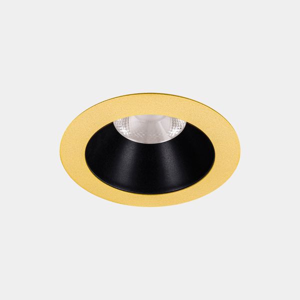 Downlight Play Deco Symmetrical Round Fixed 6.4W LED warm-white 3000K CRI 90 28º PHASE CUT Gold/Black IP54 637lm image 1